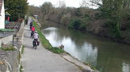 The final section of the Bristol & Bath Railway Path at the Weston Cut Canal, Bath, 15.3 miles into the ride